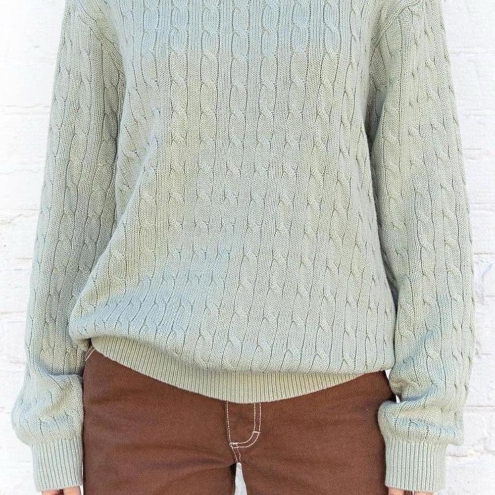 Brandy Melville Sage Cable Knit Sweater